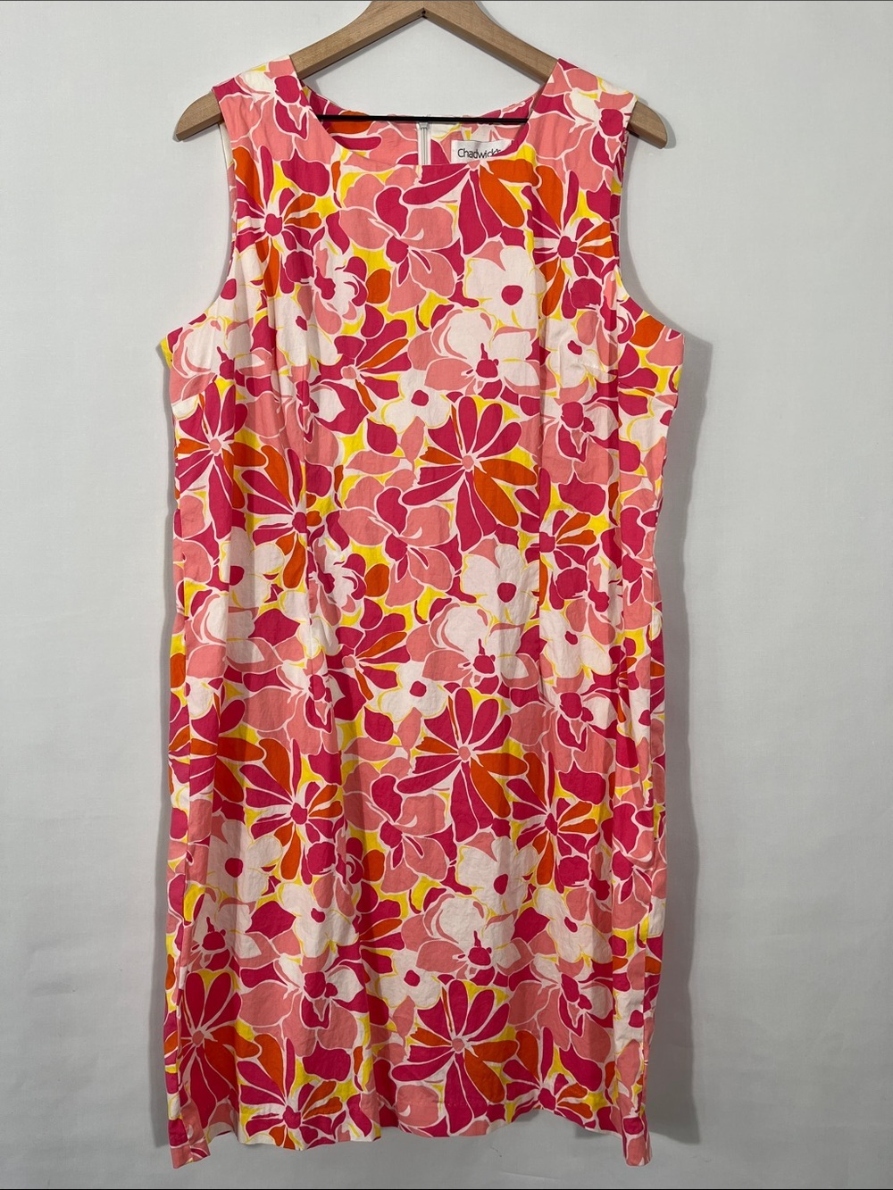 Chadwicks Pink Floral Sleeveless Shift Dress